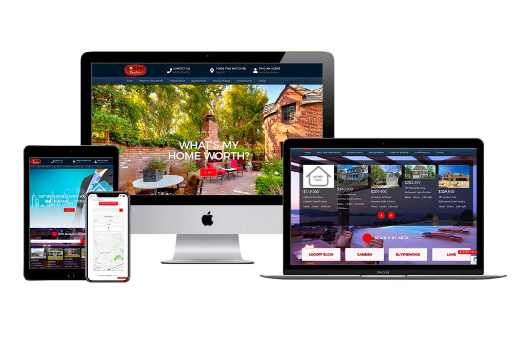 Compas Realty website on responsive layout design for all devices